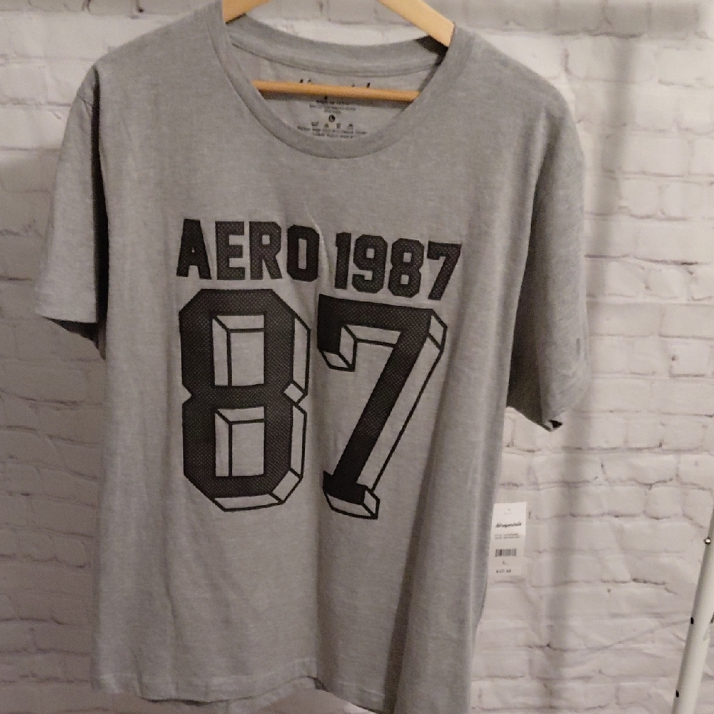 Aeropostale Gray AERO 1987 Men's T-Shirt